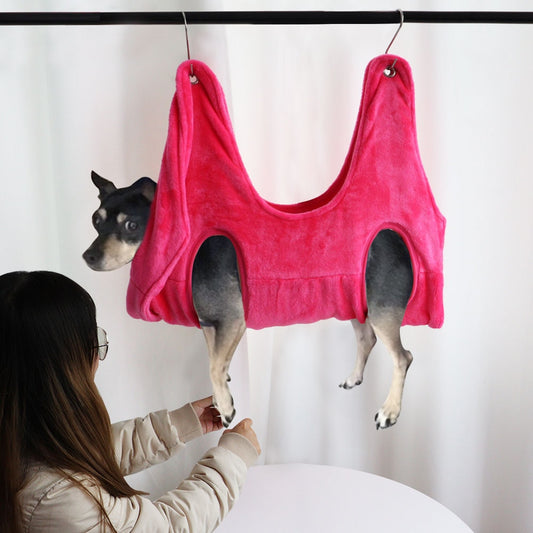 pet grooming hammock for nail trimming