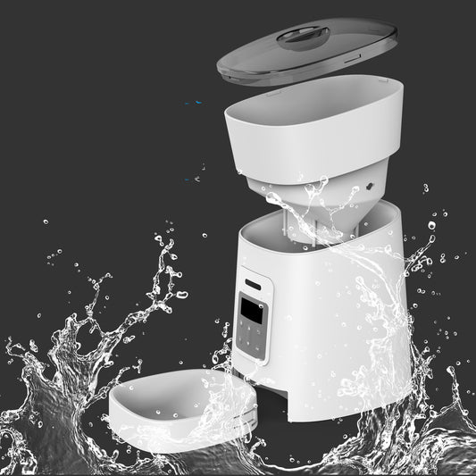 automatic pet feeder with button