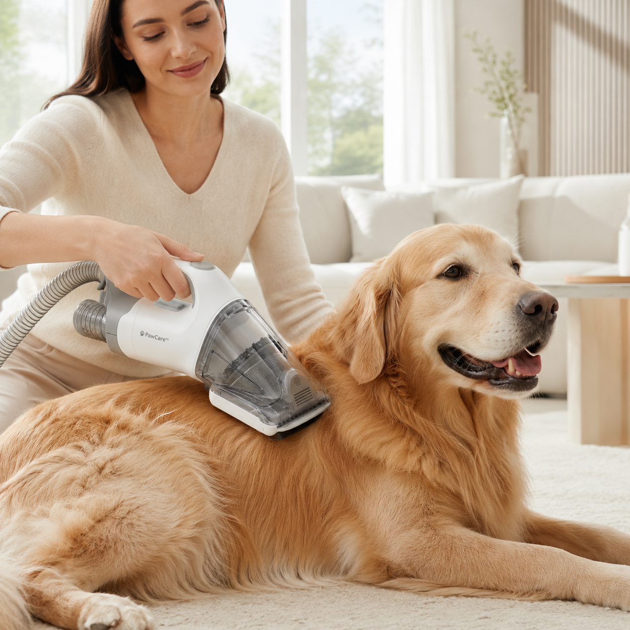 PawCare Grooming Brush Easy Coat Care for Dogs & Cats
