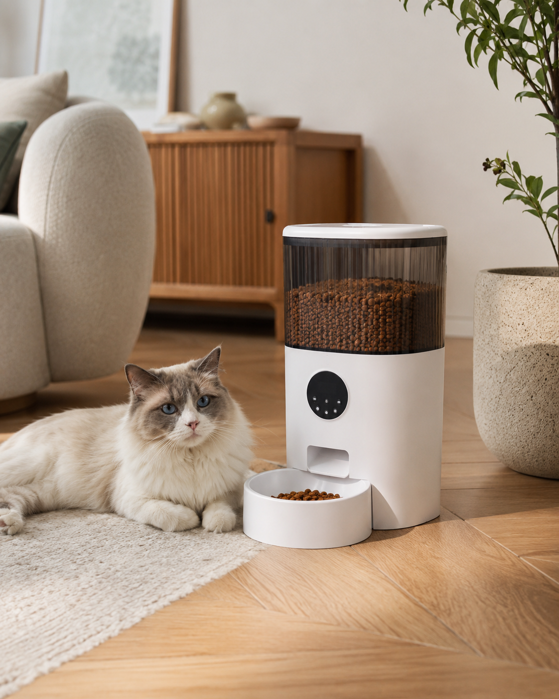 PawCare Automatic Pet Feeder 4L Smarter Daily Feeding