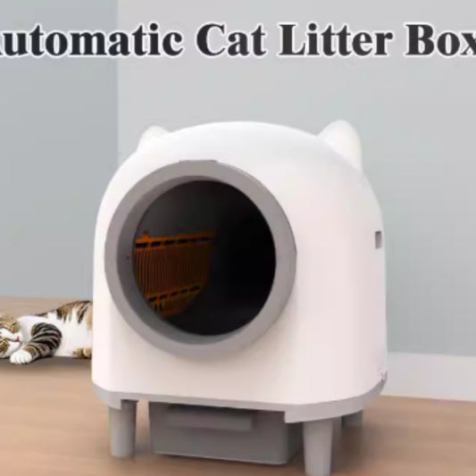 automatic cat litter box with self-cleaning