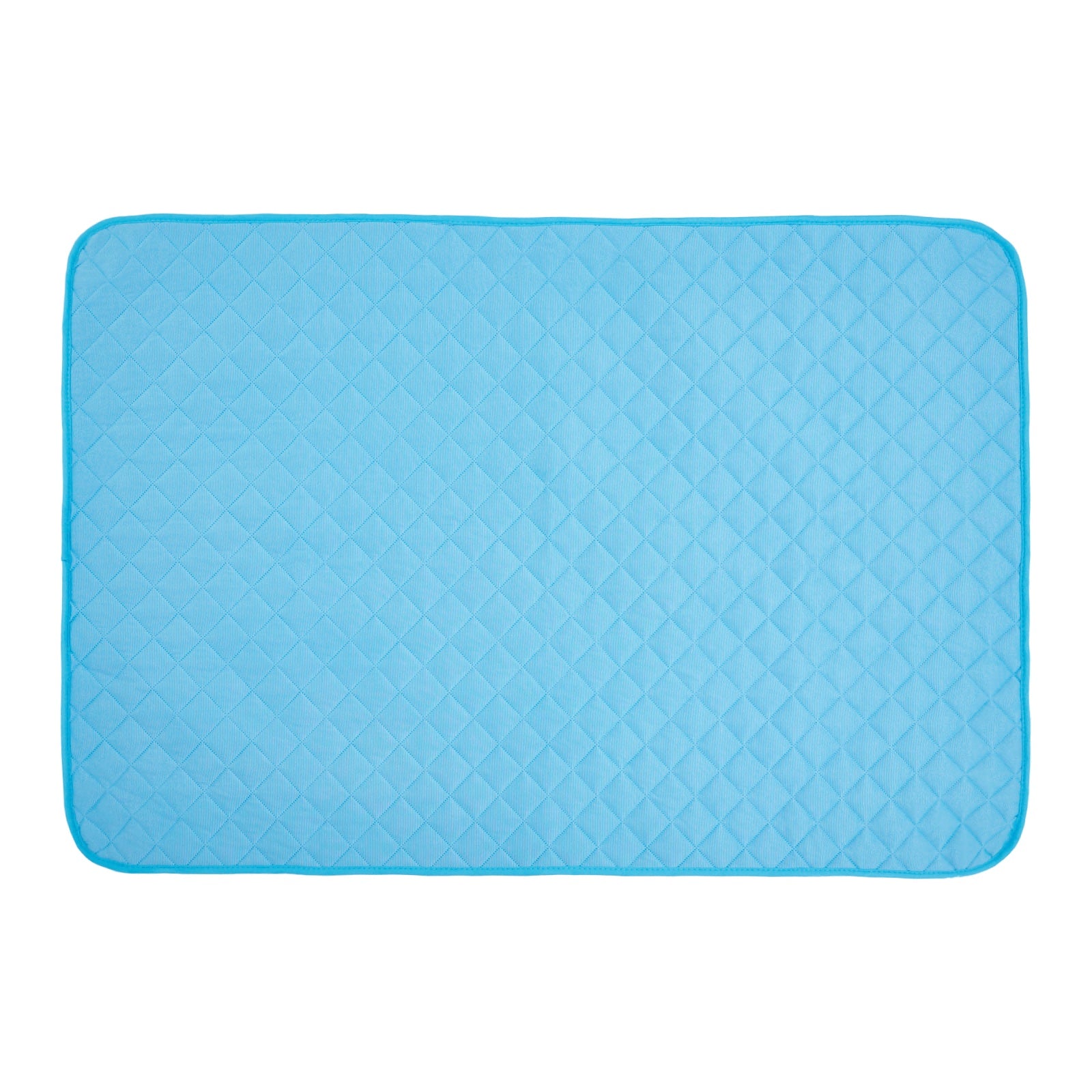 Blue PawCare™ cooling dog bed designed for summer comfort, featuring a soft fabric surface and supportive cushioning for pets.