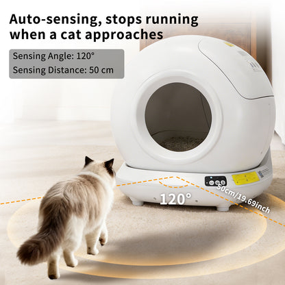 PawCare™ Smart Litter Box for cats, automatic self-cleaning pet supplies with modern design and litter disposal system