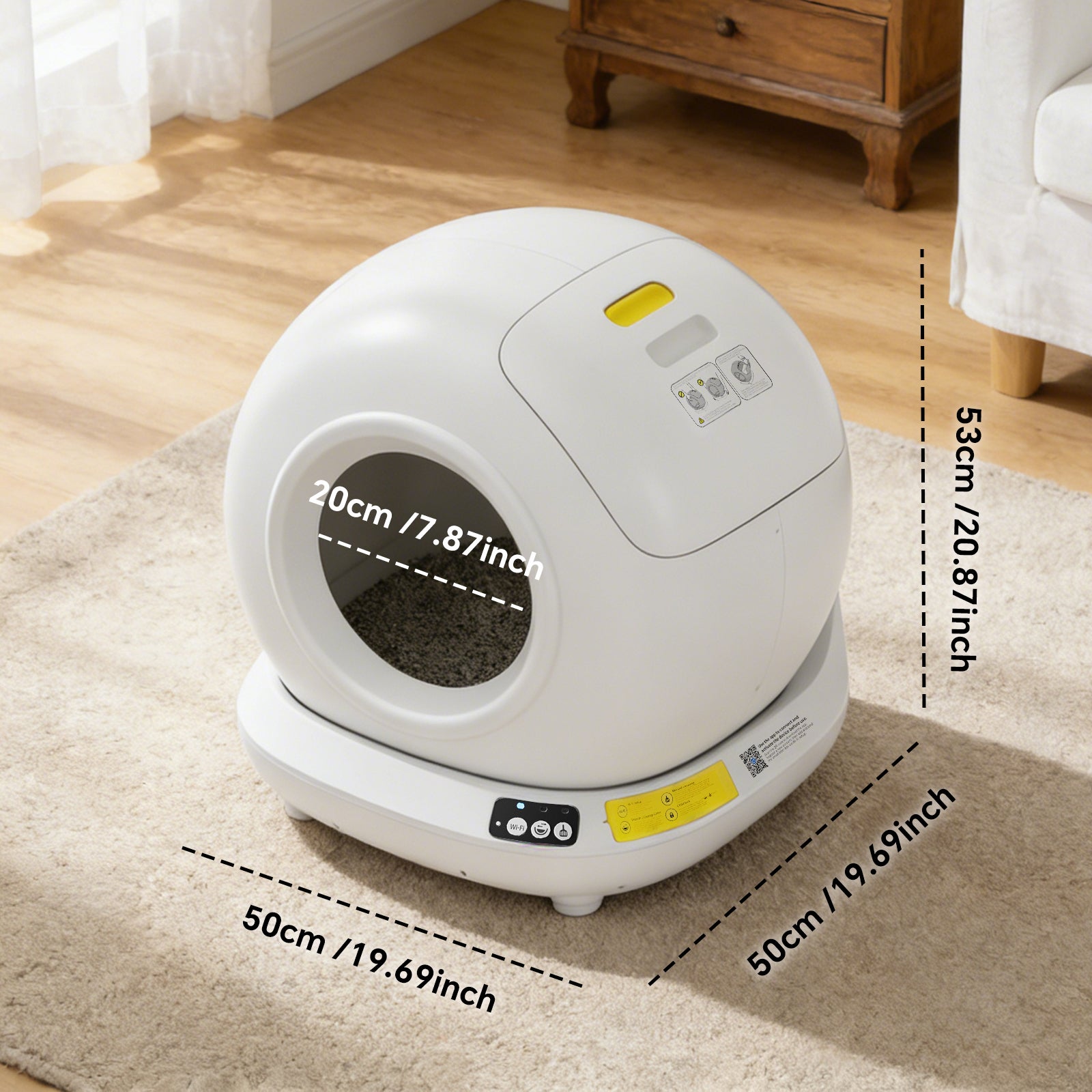 PawCare™ Smart Self-Cleaning Cat Litter Box with automatic cleaning mechanism and modern design for pet supplies.