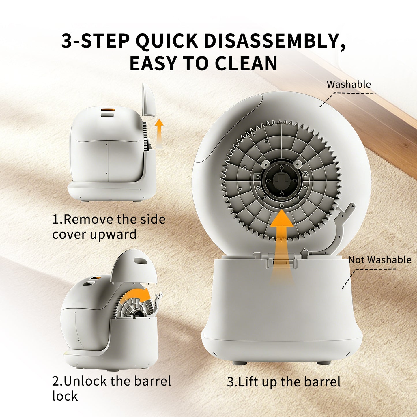 PawCare™ Smart Self-Cleaning Cat Litter Box with automatic cleaning mechanism for pet supplies.