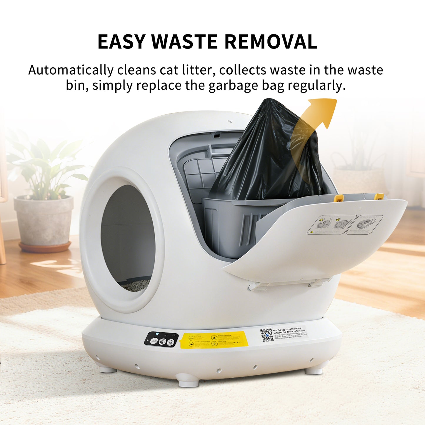 PawCare™ Smart Self-Cleaning Cat Litter Box with automatic cleaning mechanism for pet supplies.