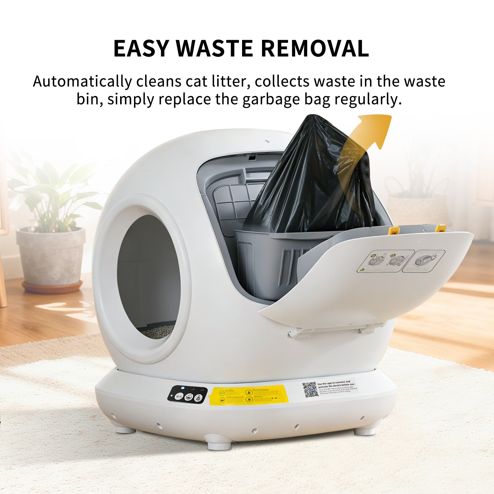 PawCare™ Smart Self-Cleaning Cat Litter Box with automatic cleaning mechanism for pet supplies.