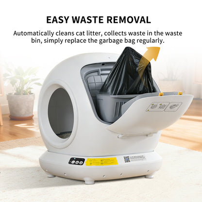 PawCare™ Smart Self-Cleaning Cat Litter Box with automatic cleaning mechanism for pet supplies.